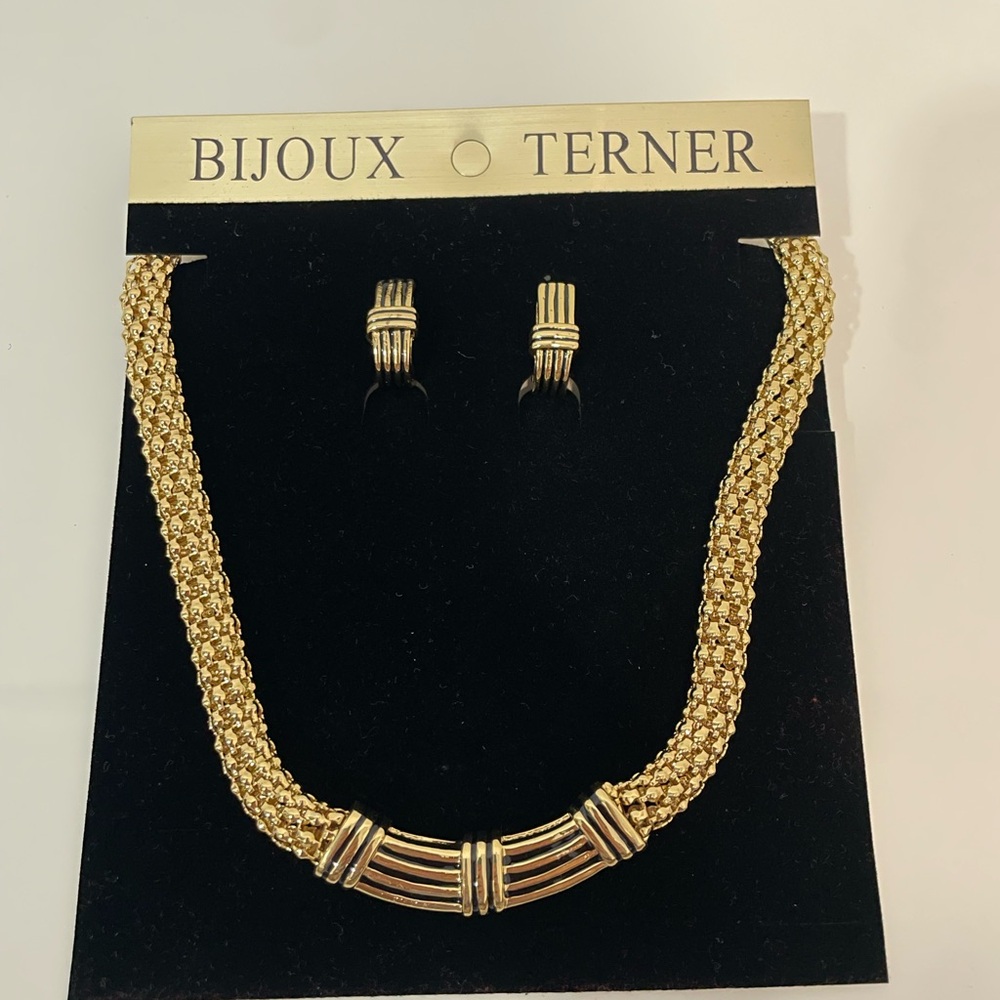 Bijoux Terner Braided Gold Necklace Set